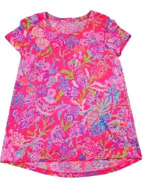 Lilly Pulitzer Coral Reef Print Pink Top XXS